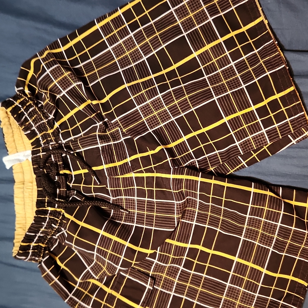 Boys swim PLAID trunks